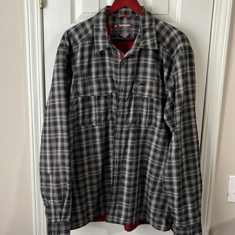 Simms Fishing Products Flannel Jacket Shirt - Size 2XL.